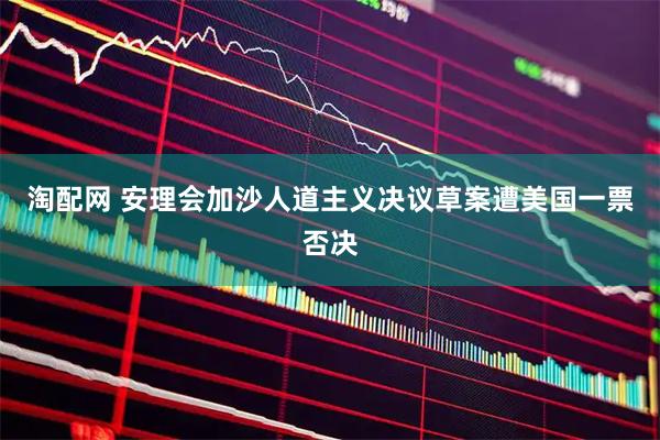 淘配网 安理会加沙人道主义决议草案遭美国一票否决