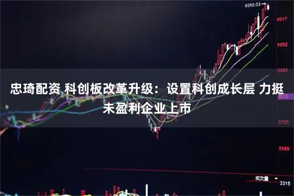 忠琦配资 科创板改革升级：设置科创成长层 力挺未盈利企业上市